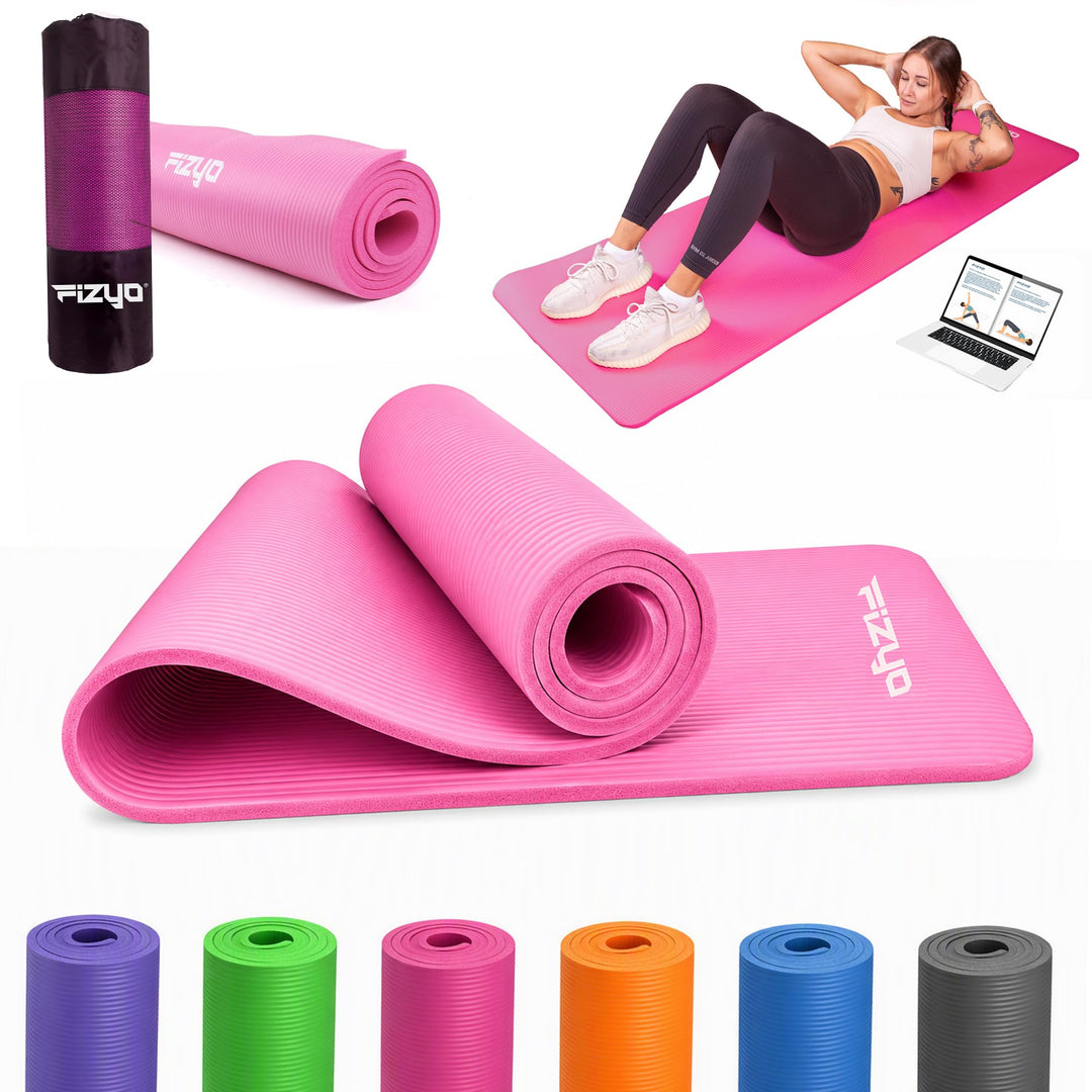 FIZYO Yogamatte 183x61x1 cm – Rutschfeste Fitness- &amp; Trainingsmatte aus NBR-Schaum – Gymnastikmatte