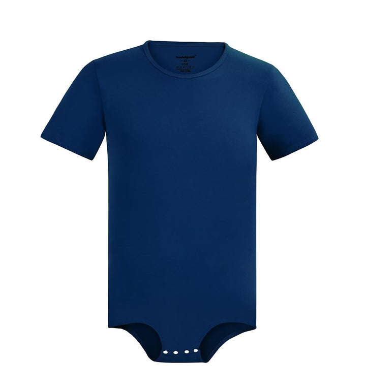 Landofgenie Männer Kurzarm Strampler Pyjama Bodysuit One Piece Strampler XS Dunkelblau, XS Dunkelbla