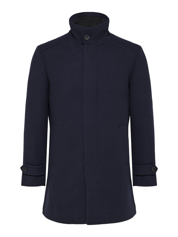 SELETED HOMME Herren Slhreuben Wool Coat Noos Kurzmantel XL Blau, XL Blau