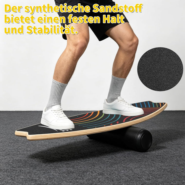 OUUTMEE Multifunktionale Balanceboard Holz 8 Einstellbare Modi Kinder(14+) und Erwachsene Balanceboa
