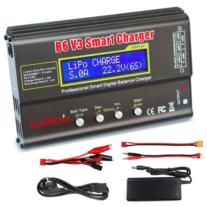 80W Lipo Ladegerät, IMAX B6 V3 lipo ladegerät Balancer für LiPo Li-Ionen-Lebensdauer NiCd NiMH LiHV