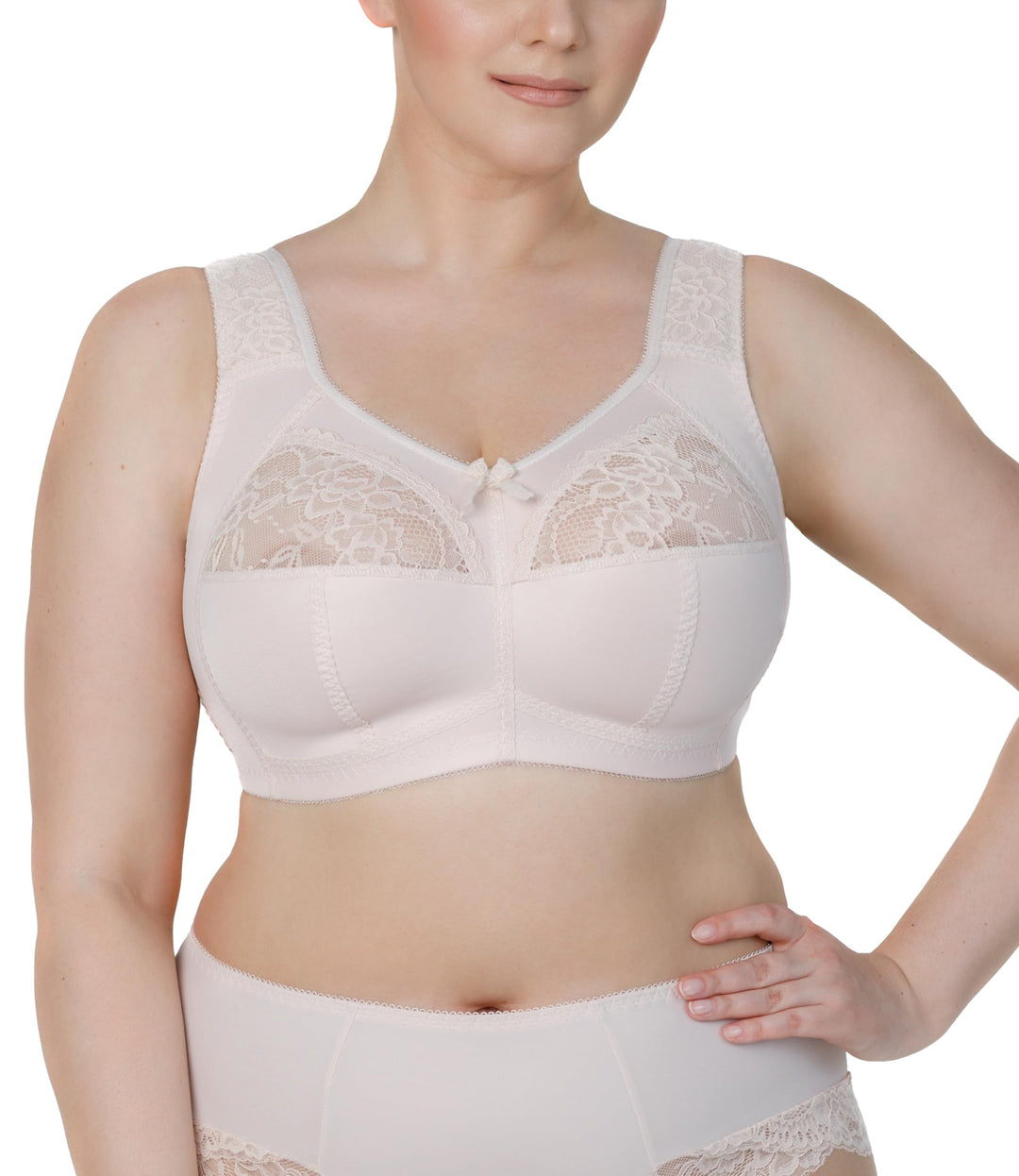 BH Full Cup, Soft Minimizer, ohne Bügel, mit Spitzen, Grossen Grössen, Breiten Trägern, Baumwolle la
