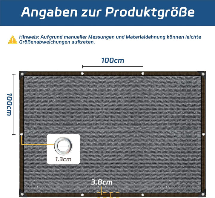 4x6m Garden Sonnenschutznetz, Schattierungsnetz mit ösen Beschattung für Terrassenüberdachung Sonnen