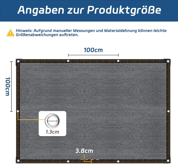 Schattiernetz - 4x4m Schattierungsnetz für Garten Schattennetz mit öSen Schattierungsnetz für Gewäch