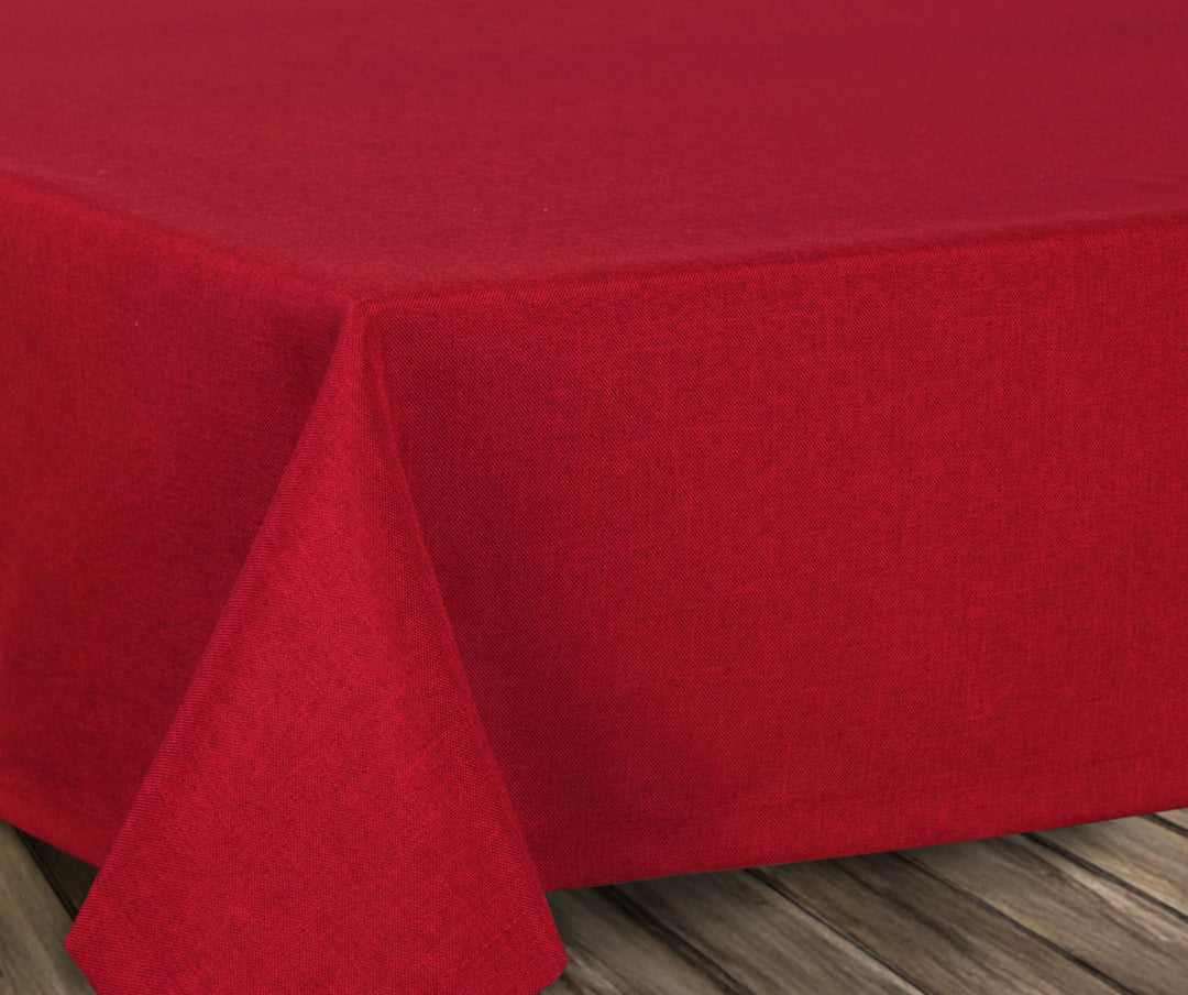 BEAUTEX Tischdecke Leinenoptik eckig 110x160 Bordeaux abwaschbar | fleckenabweisend, bügelfrei, pfle