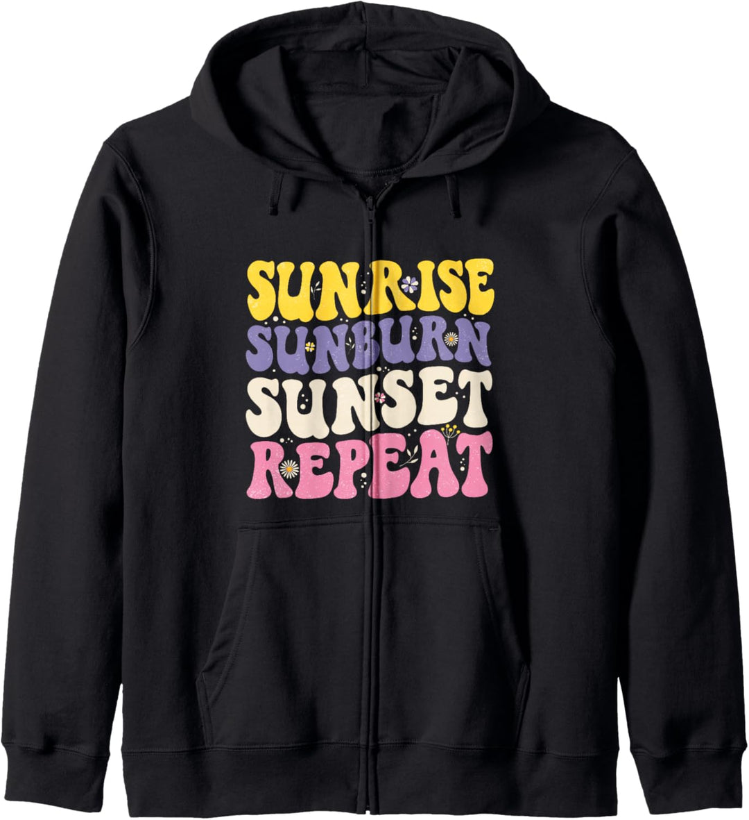 Sunrise Sun burn Sunset summer vacation beach casual graphic Kapuzenjacke