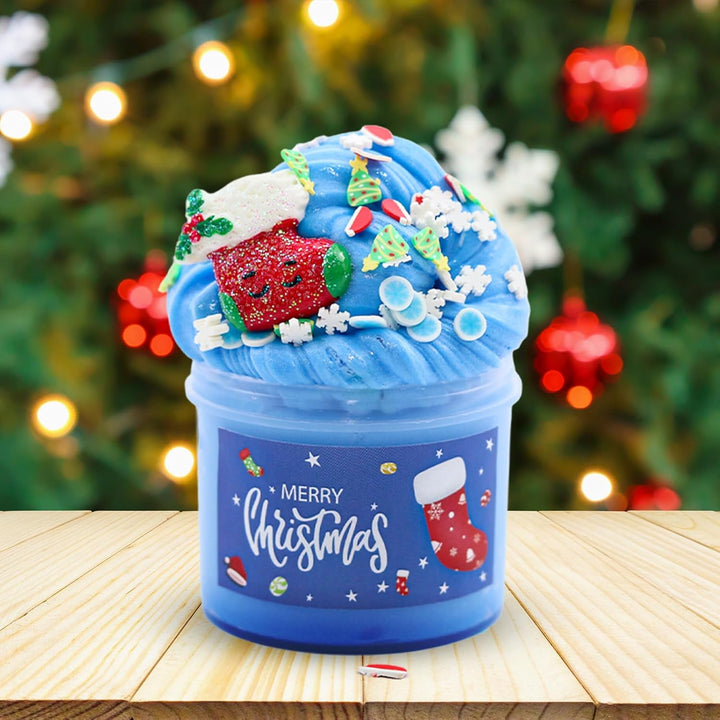 Schleim Adventskalender 2024 für Mädchen Jungen, fluffy Slime Kinder Weihnachtskalender, Weihnachten