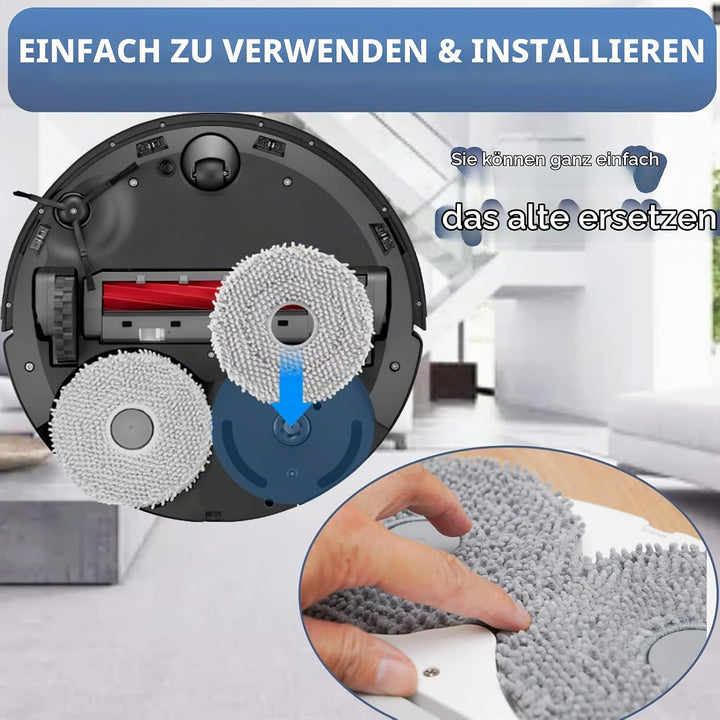 8 Stück Ersatz Wischtücher für Roborock Q Revo/Qrevo Curv/Qrevo MaxV/Qrevo Pro/Qrevo S Wischtücher,
