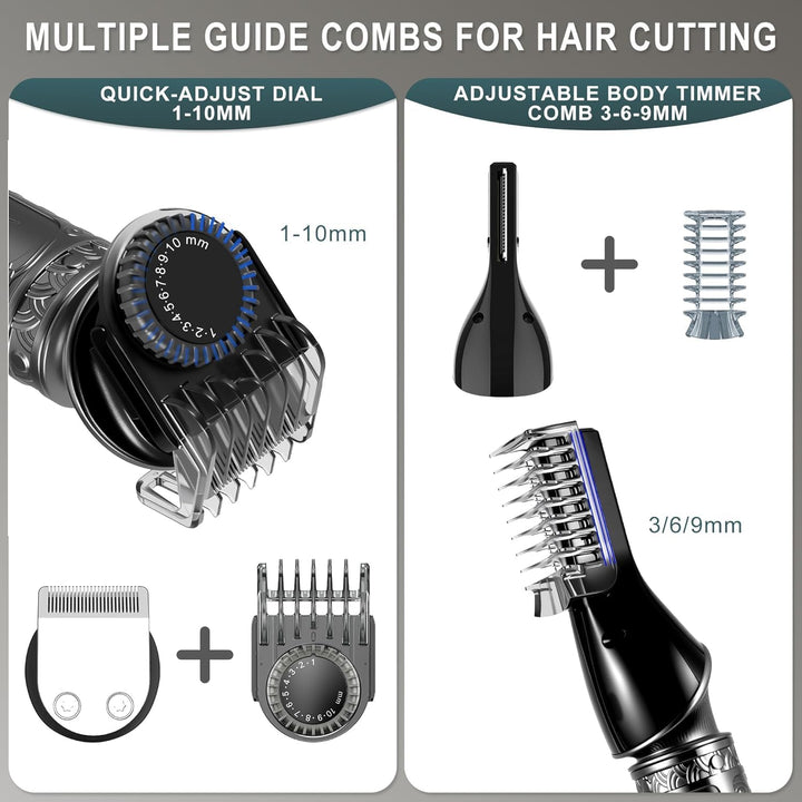 Surker Haarschneidemaschine Set Profi Haarschneider Herren Präzisionstrimmer Barttrimmer Bartschneid