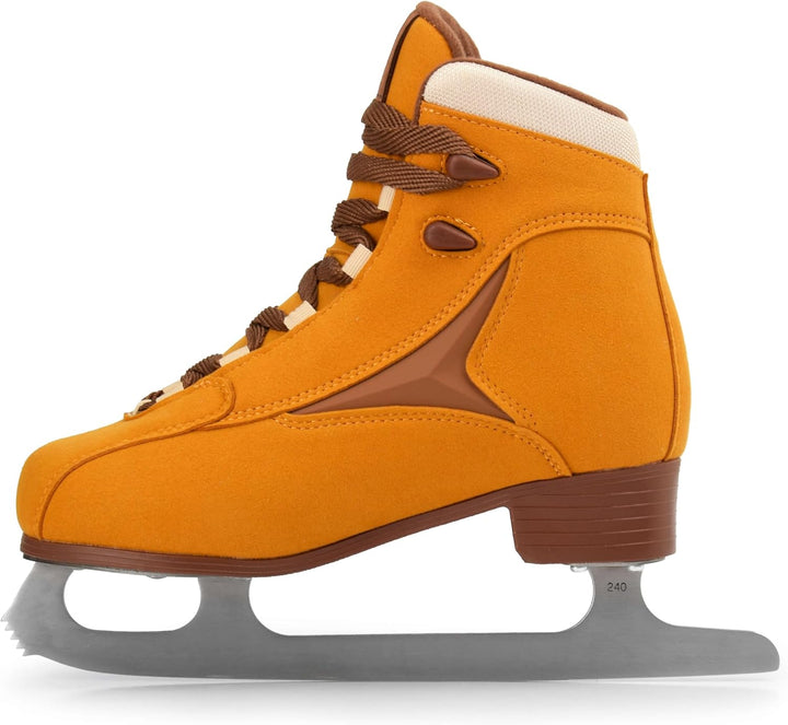 SMJ Arctica Damen Schlittschuhe Eiskunstlauf Eislaufschuhe Klassische Eislauf Suede Braun | Grössen: