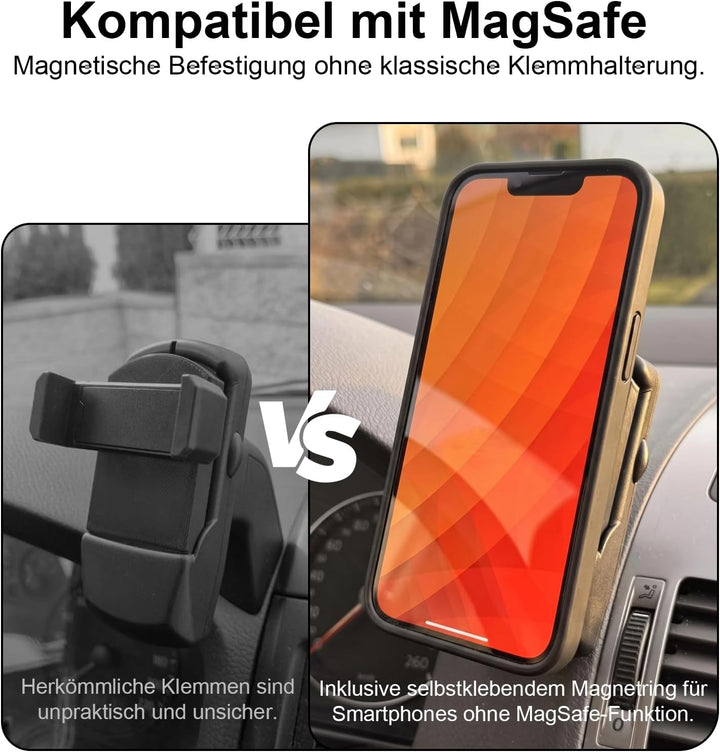 Handyhalterung Auto Magnet für VW Aufnahmehalter Kompatibel Magsafe Autohalterung Upgraded Stabilere
