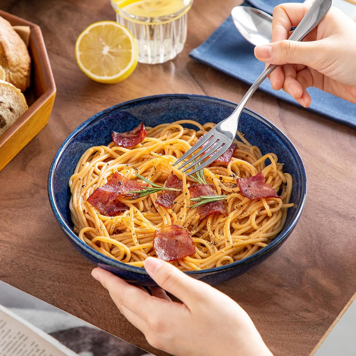 vancasso Stern Suppenteller 4er Set, 1140 Ml grossen Pastateller, Spaghetti Tiefteller, Nudelschalen