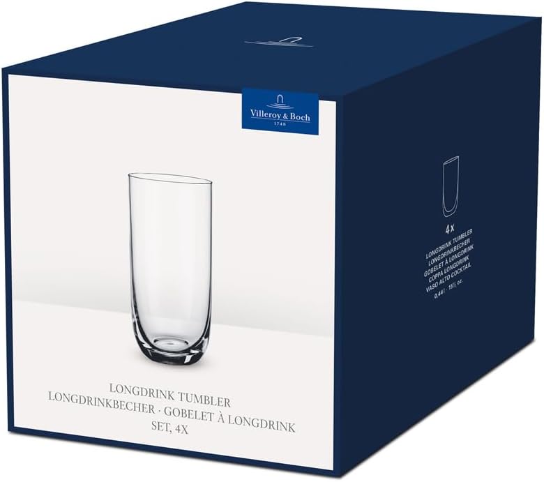 Villeroy und Boch La Divina Longdrinkbecher Set 4tlg. Glasset, Glas, 4-teilig, 4 4 Stück (1er Pack)