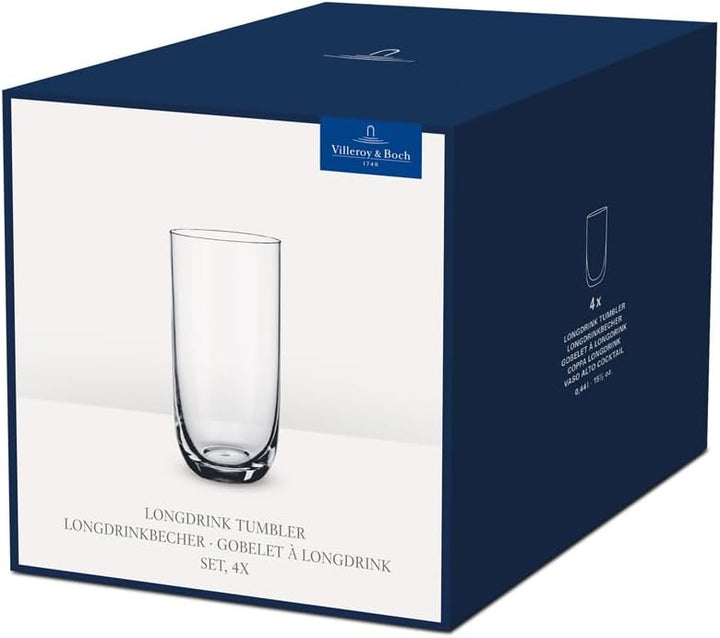 Villeroy und Boch La Divina Longdrinkbecher Set 4tlg. Glasset, Glas, 4-teilig, 4 4 Stück (1er Pack)