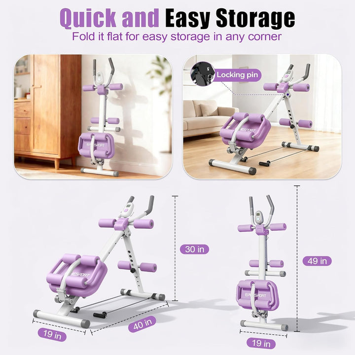 Bauchtrainer Bauchmuskeltrainer für Zuhause, Multifunktionale Verstellbarer Trainingsgerät für Ganzk