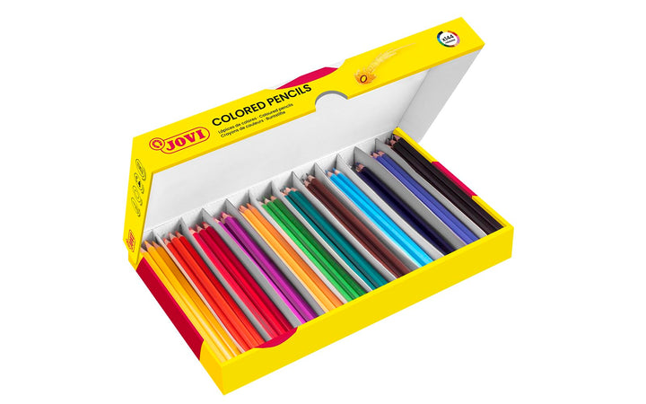 Jovi wirtschaftliche – Box mit 144 Buntstifte aus Holz, sortiert (739)