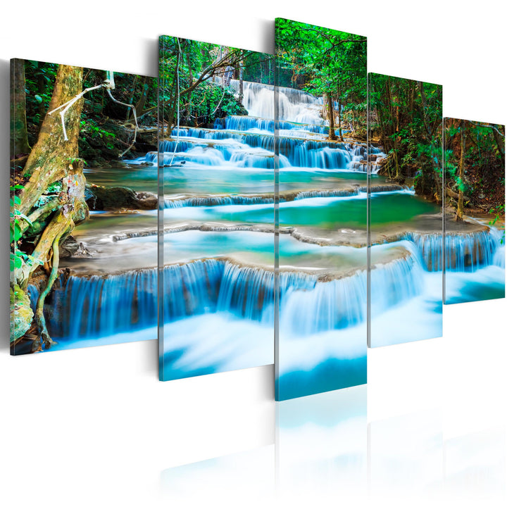 murando Acrylglasbild Landschaft 100x50 cm 5 Teilig Wandbild auf Acryl Glas Bilder Kunstdruck Modern