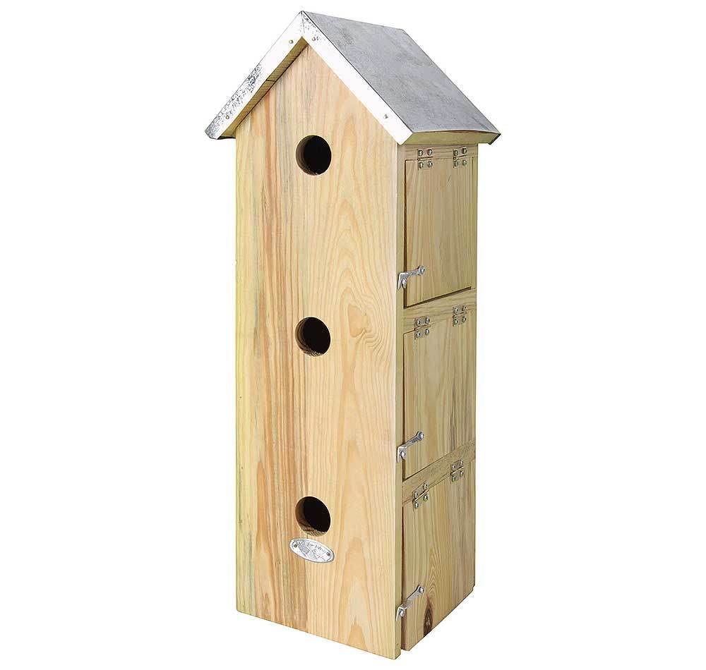 Esschert Design NKM Holzsperling, flach, 51 x 20 x 17 cm, Natur