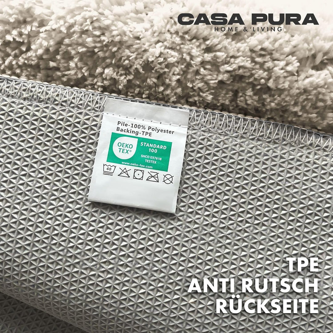 casa pura Badematte Hochflor Sky Soft - Weicher, Flauschiger Badezimmerteppich in Shaggy-Optik - Bad