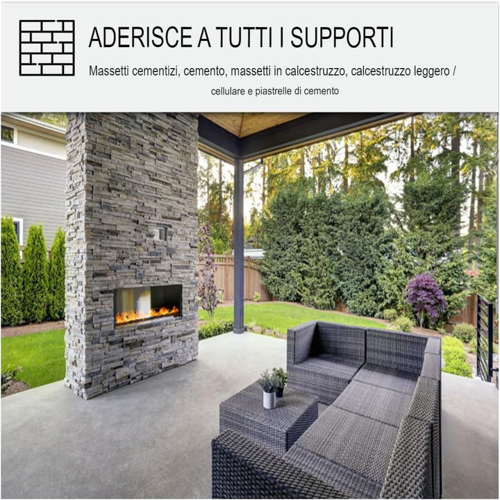 Komplettset – Béton Ciré extérieur – Arbeitsplatte – Feinputz/Sichtbeton. kit 5 m2 Marengo - Brun, k