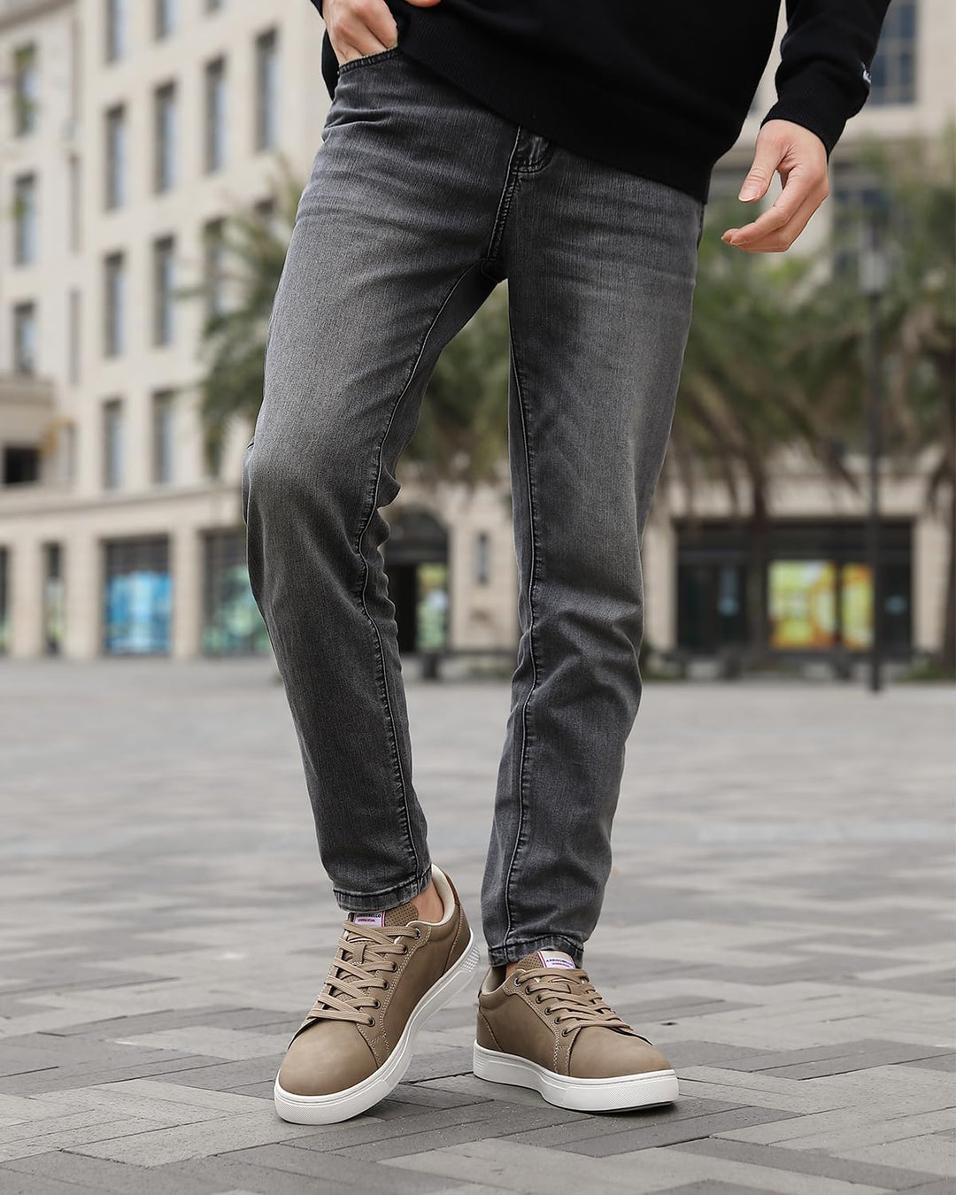 ARRIGO BELLO Herren Freizeitschuhe Schuhe Sneakers Wanderschuhe Leders Laufschuhe Leichtgewicht Outd