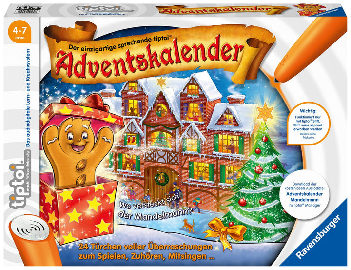 Ravensburger tiptoi Interaktiver Adventskalender Mandelmann, ab 4 Jahren