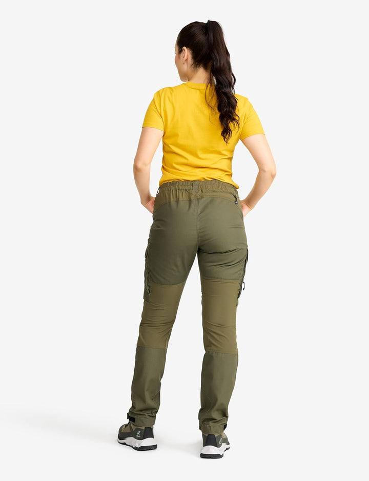 RevolutionRace Damen RVRC GP Pants, Hose zum Wandern und für viele Outdoor-Aktivitäten M Olive Night
