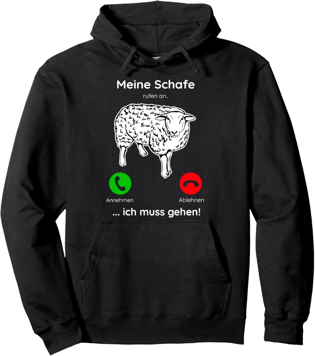 Landwirtschaft Trecker Biobauer Pulli Meine Schafe rufen an Pullover Hoodie