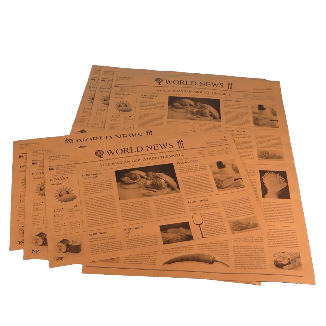 1000 Blatt Bio Burger Einschlagpapier 25x38cm Hamburgerpapier Sandwichpapier Frischhaltepapier Perga