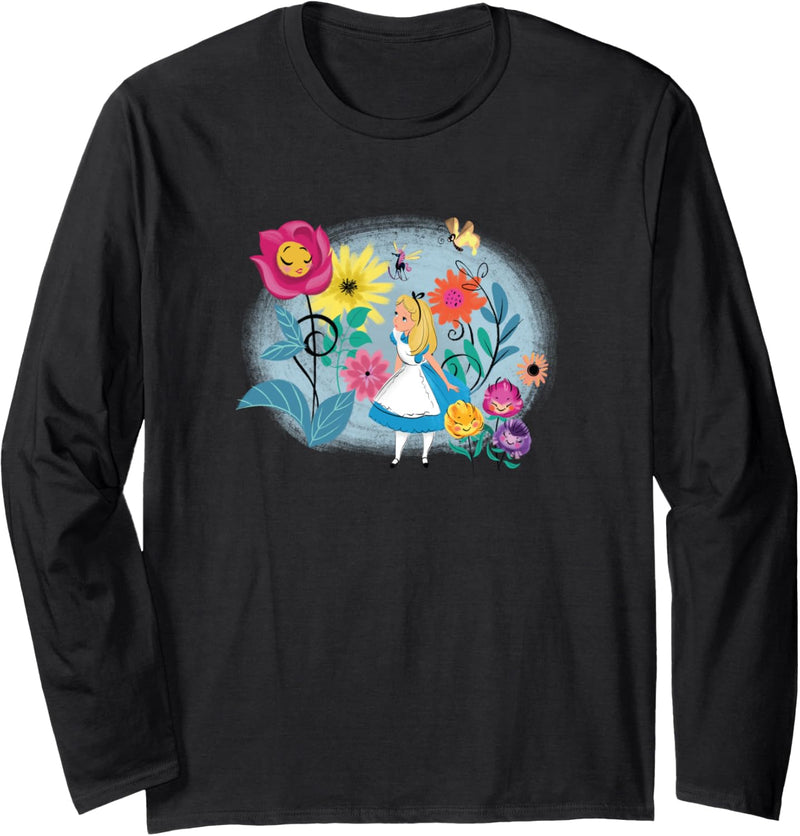 Disney Alice in Wonderland Storybook Flowers Langarmshirt