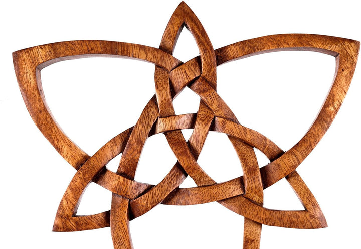 Windalf Amulett Holzbild TRIANY h: 28 cm Triade & Kelten Knoten Glückssymbol Handarbeit aus Holz