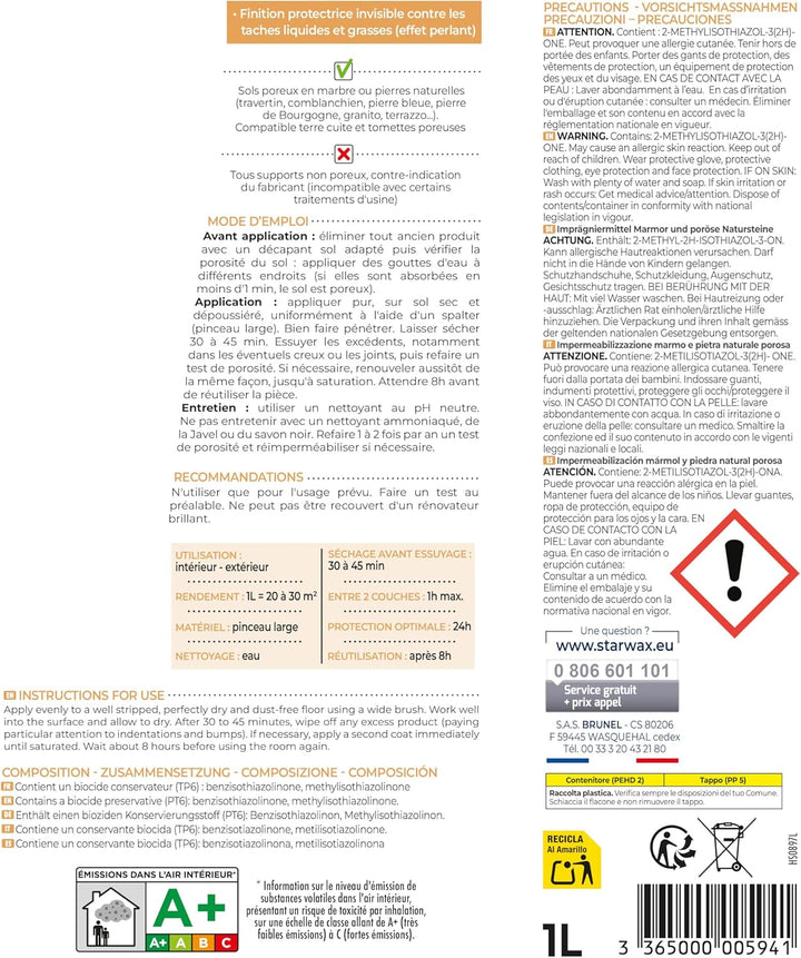 Schutz, schmutzabweisend unsichtbar für Marmor und Naturstein für Glanz