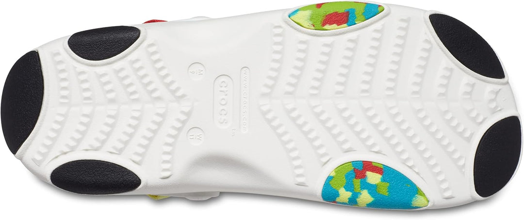 Crocs Unisex Classic All-Terrain Sandale 46 EU Weiss Mehrfarbig, 46 EU Weiß Mehrfarbig