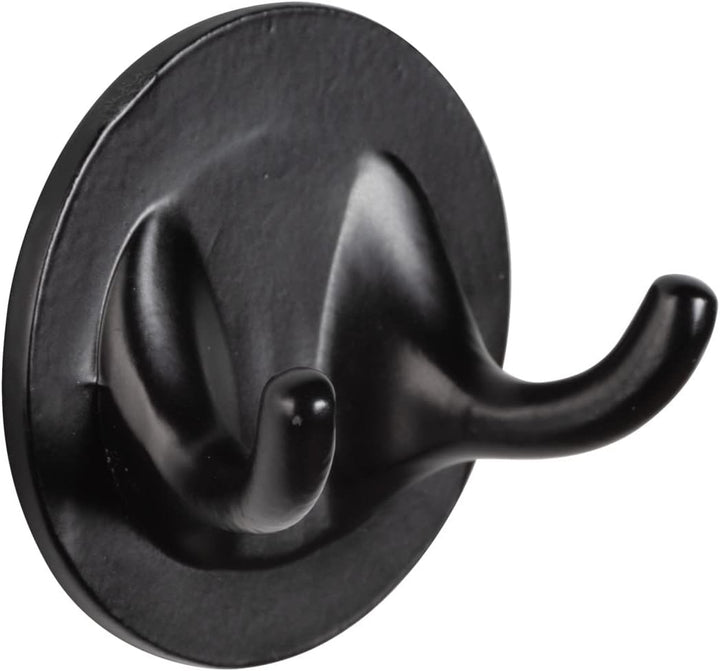 WENKO Turbo-Loc® Badezimmerwischer Bambusa aus Bambus und Edelstahl 24,3 x 17 x 3,5 cm Schwarz, 24,3