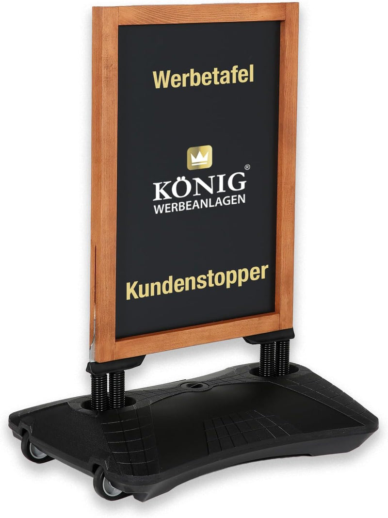 Dreifke Kreidetafel Holz Keitum Wind Line | beidseitig beschreibbar | stabiler Fuss | 2x2 Federn für