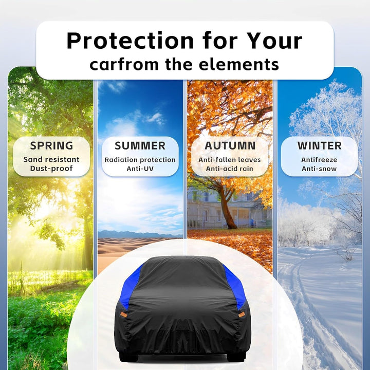 Gunhyi SUV Autoabdeckung Wasserdicht Atmungsaktiv Outdoor Vollabdeckung Regen Staub Sonne UV Schutz