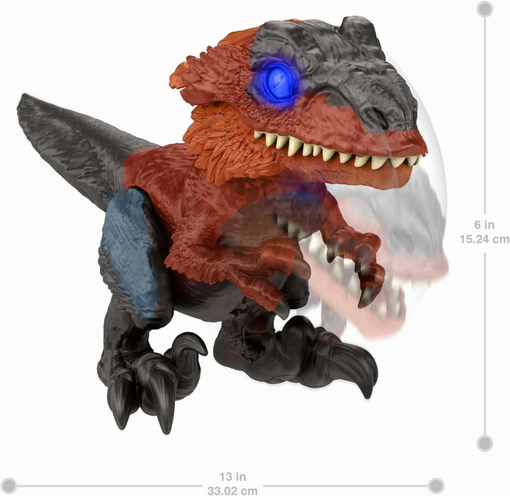 Jurassic World GYW89 - Ein neues Zeitalter – Uncaged Rowdy Roars Pyroraptor Dinosaurier-Actionfigur,