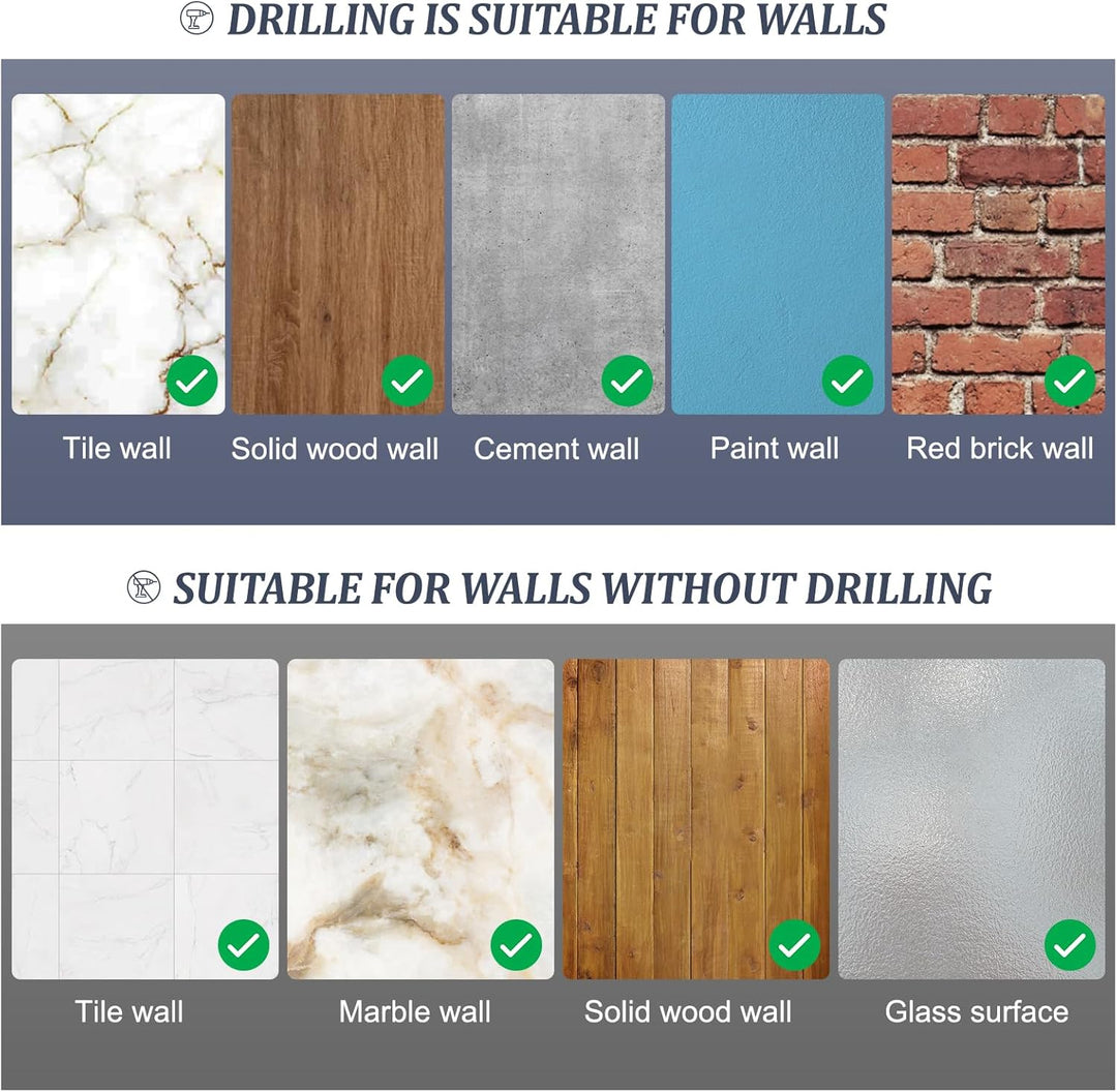 Misounda Duschvorhangstange L Form Ohne Bohren Ecke Halterung 70-100 x 90-120 cm - Duschstange Für D