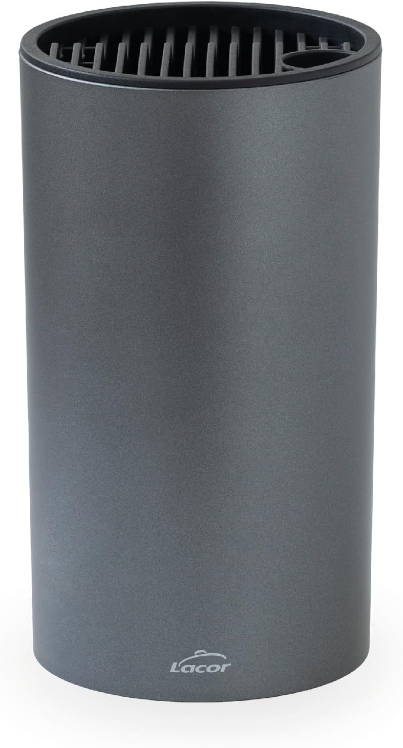 LACOR - 39038 - TitanPro Messerblock, Universal-Blockmesser, Metallic-Farbe, Ø13cm, Höhe 23cm, spülm