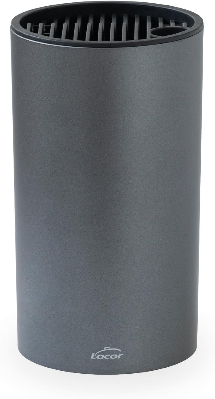 LACOR - 39038 - TitanPro Messerblock, Universal-Blockmesser, Metallic-Farbe, Ø13cm, Höhe 23cm, spülm