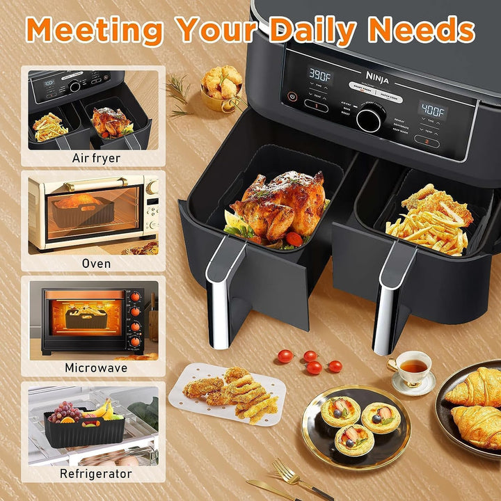 Heissluftfritteuse Zubehör - Airfryer Zubehör für Ninja Foodi AF400EU AF300EU 7,6L-9.5L Und anderen