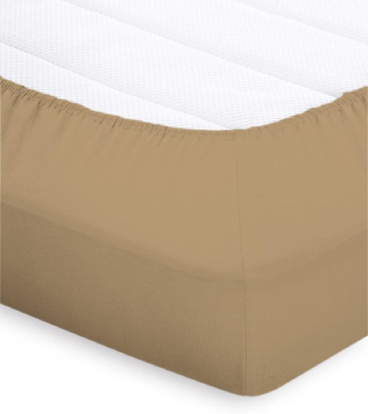 Bassetti Spannbettlaken Uni 189 Ottone Baumwolle/Elastan, Masse: 90cm x 190cm, 100cm x 220cm, 925999