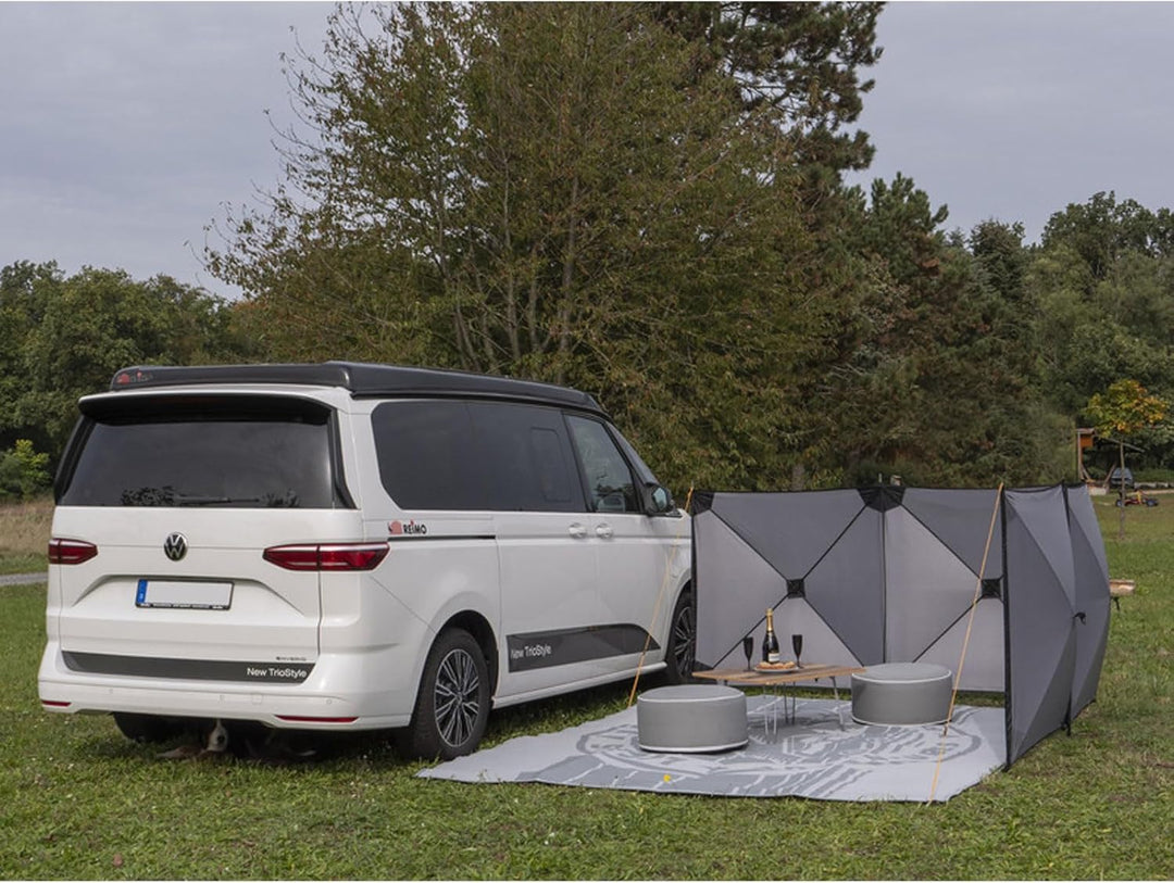 Reimo Camping Windschutz Sichtschutz Smögen 500x125cm Blickschutz für Strand, Garten