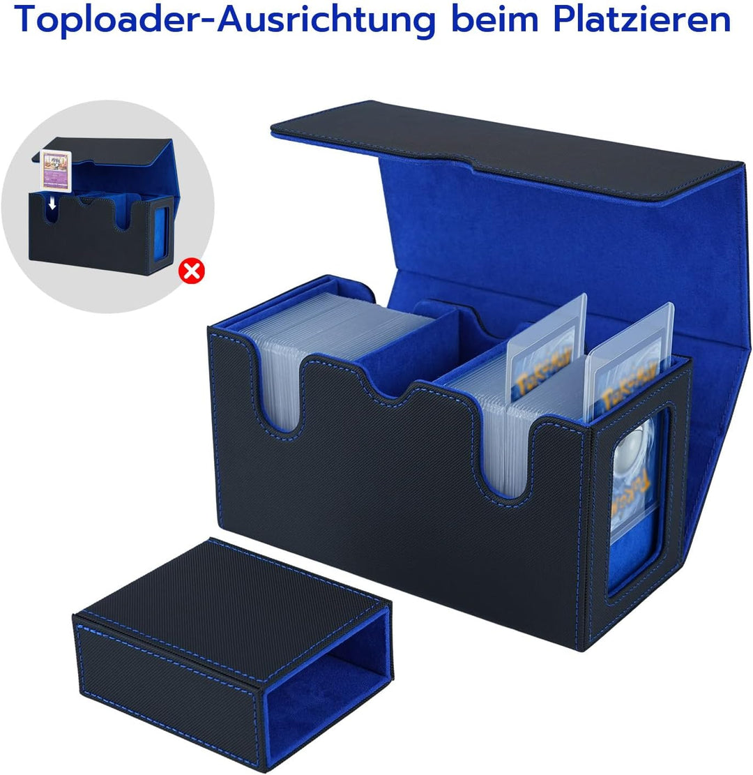 Doppelschicht Card Deck Box für MTG, 2 Commander Displays, passt für 200 Doppelt Eingehüllte Kartens