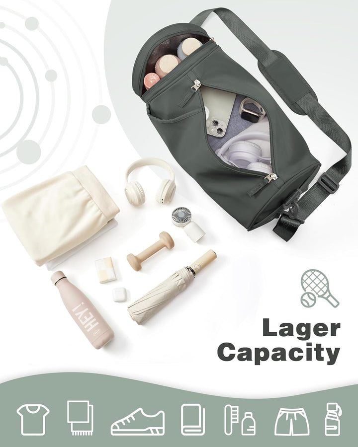 SZSYCN Sporttasche Damen Klein, Sport Duffel Bag mit nassfach & schuhfach, Leichte wasserdichte Trai