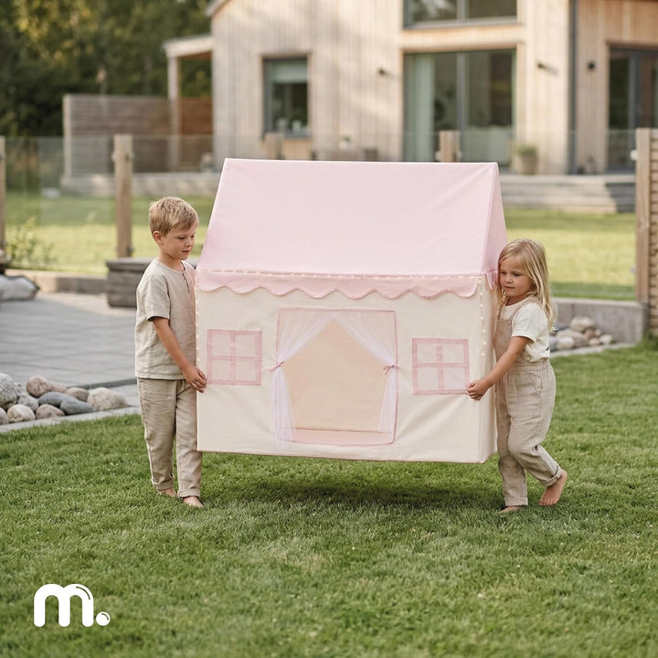 mamabrum XXL Spielhaus Zelt für Kinder mit LED-Beleuchtung und Fenstern, Polyester, Indoor und Outdo