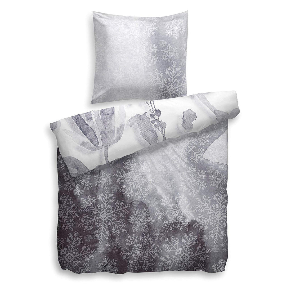 Heckett Lane Mako-Satin Wendebettwäsche Bjorn 135x200 (80x80) Blau 135x200 cm + 80x80 cm, 135x200 cm
