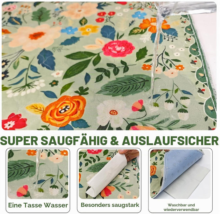 Waschbare Urinierunterlagen für Hunde,2 Stück,wiederverwendbare Welpen-Trainingsunterlagen,102x66cm,