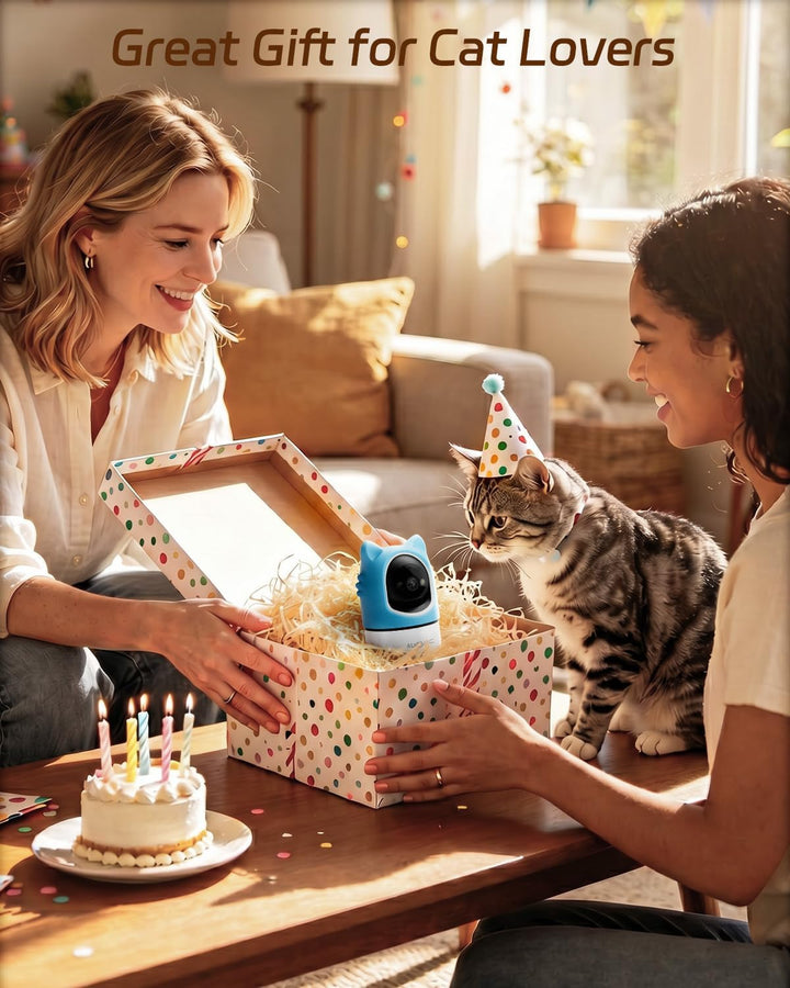 ALIOBC Haustierkamera 2K Indoor-Katzenkamera mit automatischer Verfolgung für Katzen, Katzenlaser, B