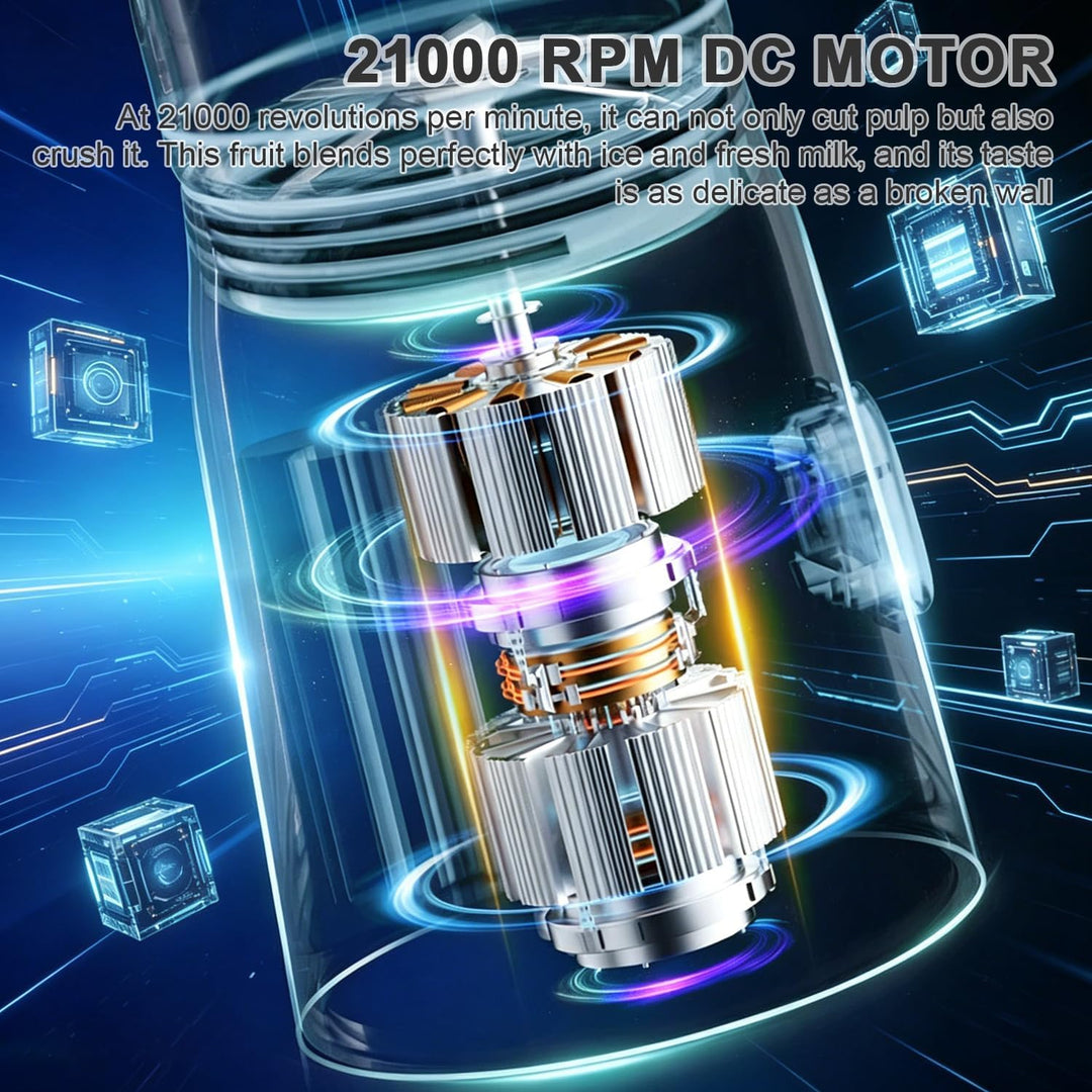 Tragbarer Elektrischer Saftpresse Mixer Smoothie Maker mit 2x400ml Flaschen Mixer Smoothie Maker to